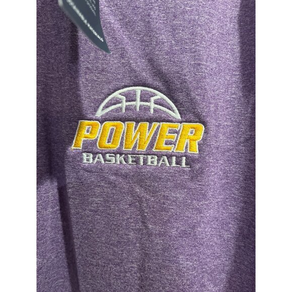 Cutter & Buck Power Basketball Purple Quarter-Zip Pullover L Sustainable Materia - Picture 6 of 7